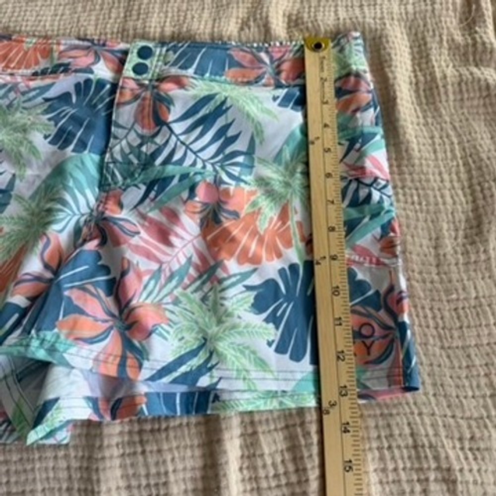 Roxy Board Shorts Womens XL Tropical Floral Palm Leaf Swim Surf Beach Cargo - Picture 5 of 9